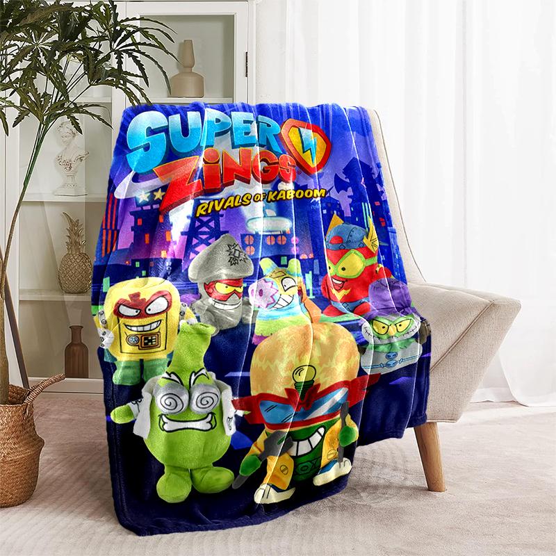 1pc Blanket Superthings1 Print Design, Lightweight Blanket for Sofa, Bed- Soft &Warm, Gift for All Seasons Like Christmas, Halloween