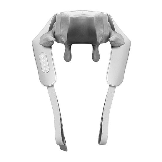 8D Neck And Shoulder Massager with Heat Shiatsu Deep Tissue Kneading Rechargeable Cervical Massager for Muscle Pain Relief Portable Massage Pad