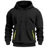 Sweat à capuche uni avec poche pour homme Sweatshirts de sport et de fitness Pulls décontractés grande taille Haut
