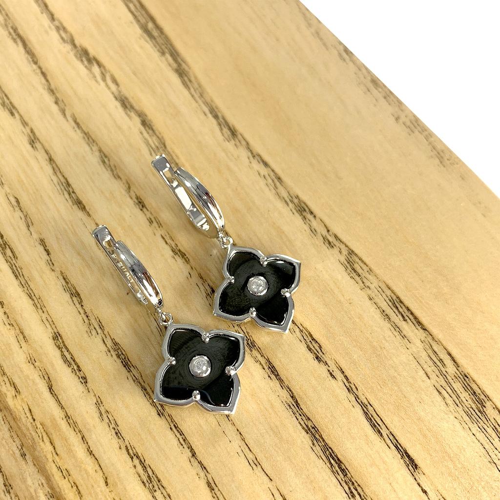 Серебряные серьги с керамикой (1980521)