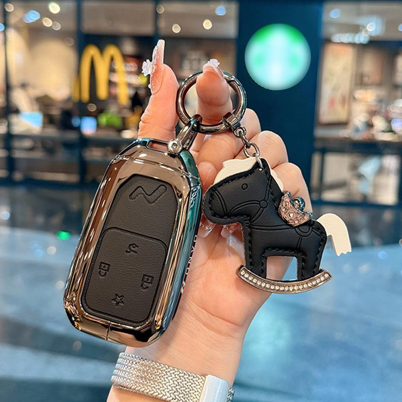 Lide L90/L60 Car Remote Leather Metal Protective Key Cover with Buckle