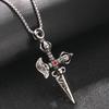 **Men's Stainless Steel Demon-Subduing Vajra Pendant Necklace - Hip Hop Style**