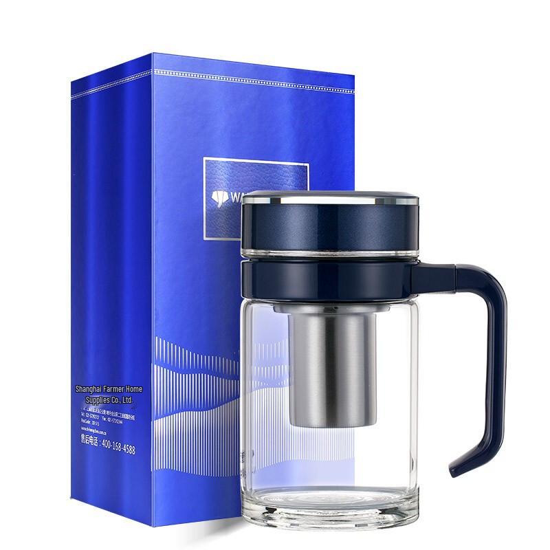 Wuxiang 480ml Single-Layer Glass Office Mug