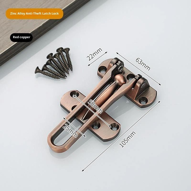 1Pcs Anti-Theft Buckle Door Buckle Door Bolt Door Lock Buckle Hasp Door Anti-Lock Buckle Household Thickening Mute Anti-Rust