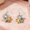 Stylish And Versatile Elephant Mother And Baby Elephant Alloy Earrings Are Suitable For Daily Simplicity