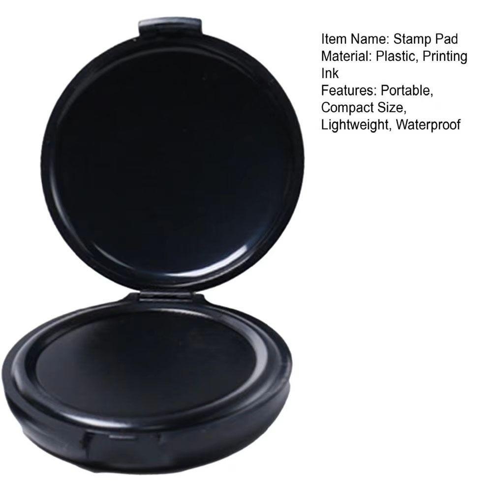 1Pcs 5.8cm Stamp Pad Waterproof Thumbprint Ink Pad Fingerprint Ink Pad  Identification Security