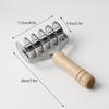 Stainless Steel Rolling Cutter for Making Croissant Bread Wheel Dough Pastry Knife Wooden Handle Baking Kitchen Knife