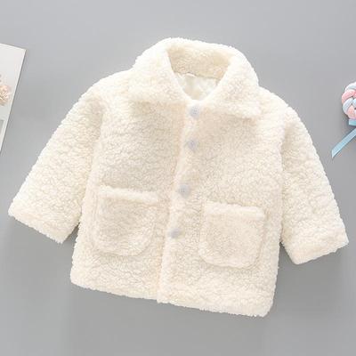 Plush Girls Coat Autumn Winter Lambswool Kids Jacket Fashion Princess Christmas Outerwear Children Clothing
