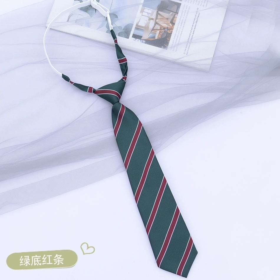 Preppy Chic JK Ties Women Young Girls Striped Necktie Retro Badge Brown Lazy-tie College Student DK Uniform Shirt Dress Cravat