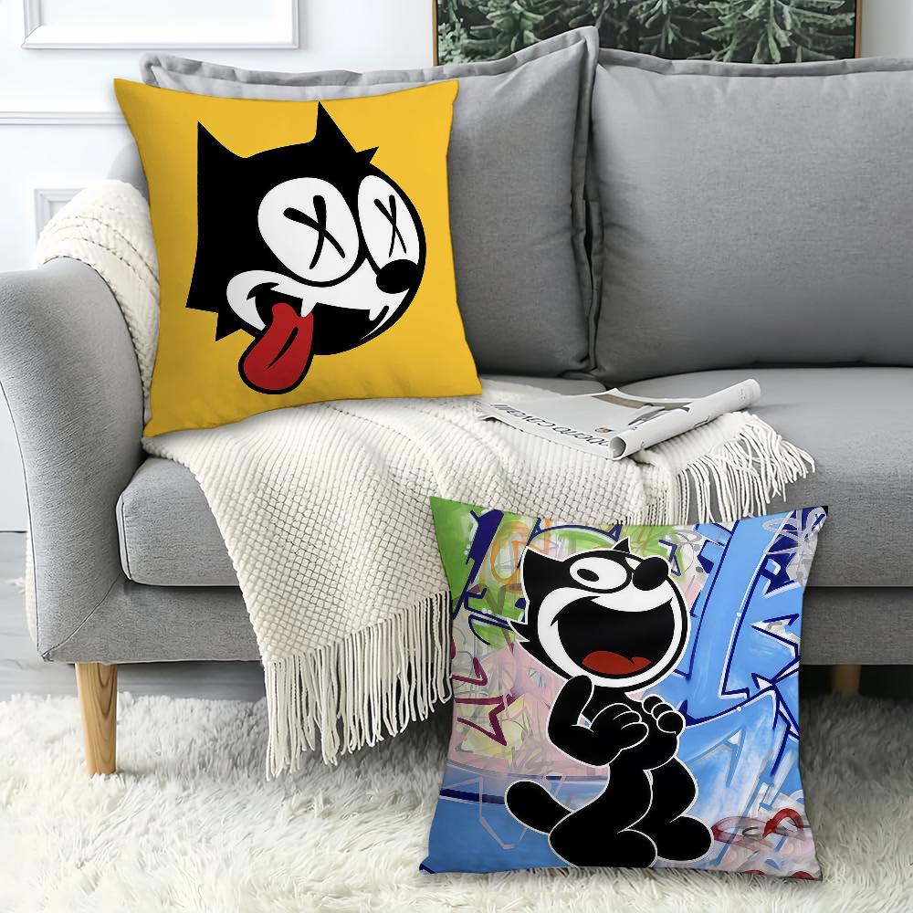 Cartoon Cute F-Felix The C-Cat Pillow Case Office Cushions Suitable For Sofa Car Bedroom Decorative Cushion Cover