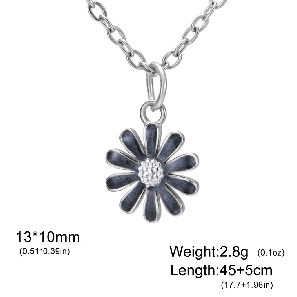 Bunte Plumeria Gänseblümchen Mini-Blumenhalsketten für Damen Edelstahl Schmuckkette Emaille Halskette Großhandel 2026 Trend