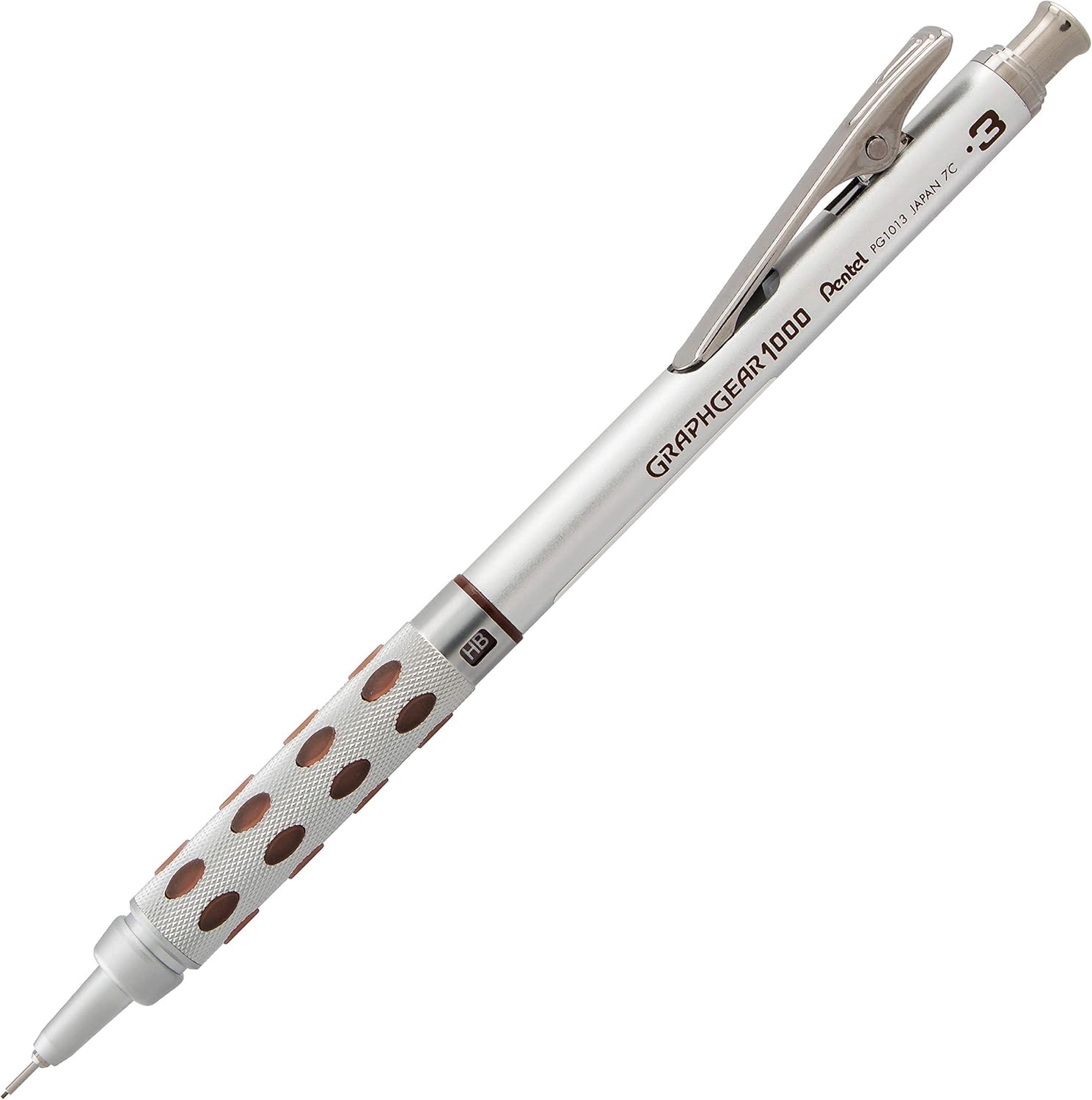 Pentel GraphGear 1000 Mechanical Pencil XPG1013 0.3mm silver серебряный