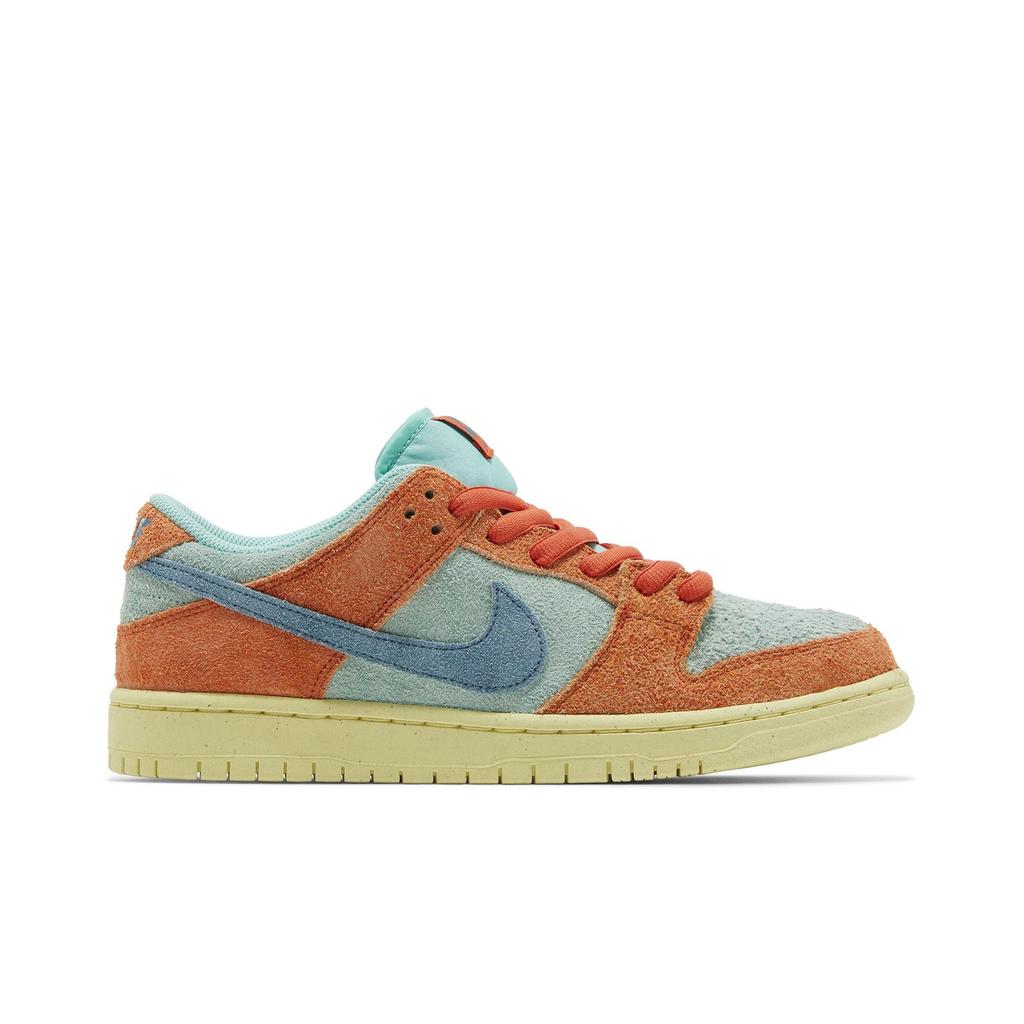 Nike Dunk Low SB 'Orange Emerald Rise' (Unisex) Orange / Noise Aqua / Emerald Rise / Lemon Chiffon Skateboard Shoes DV5429 800