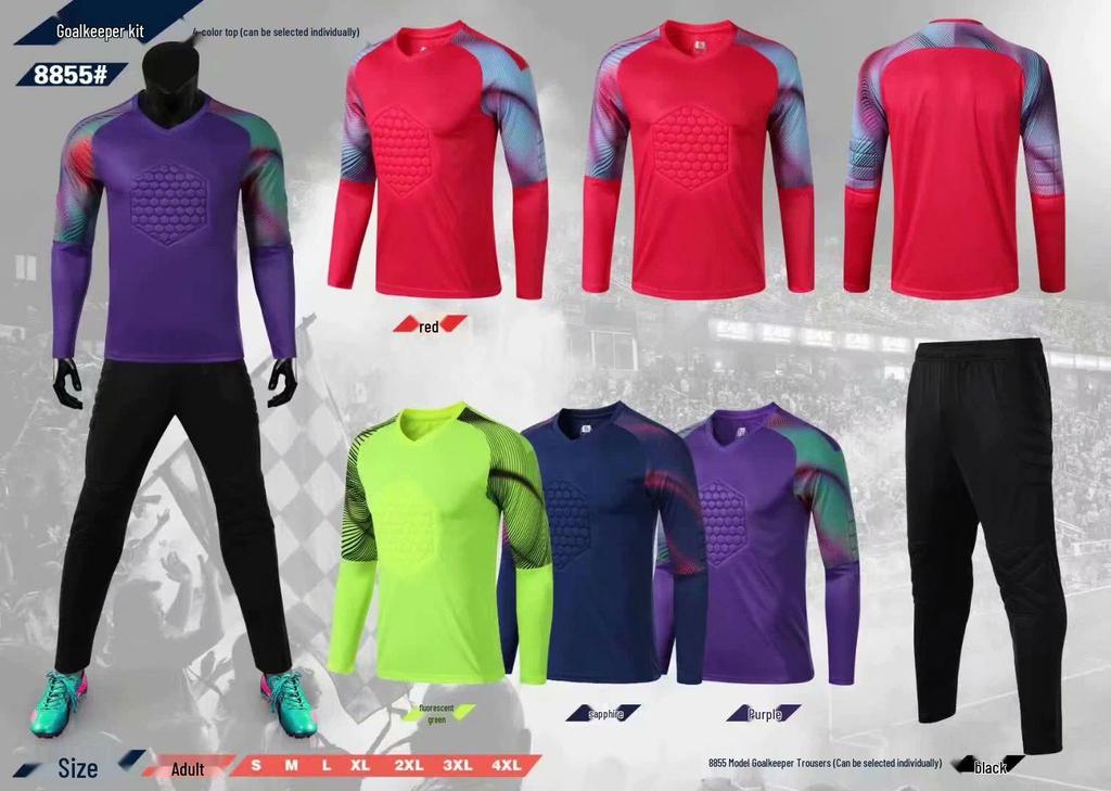 Men's Custom Goalkeeper Long Sleeve Uniform Set for Students - Training & Competition Gear