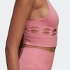 adidas X Stella McCartney Zusammenarbeit Einfarbig Zerrissenes Stretch Crop Sport Tanktop Damen Tops Rosa HD9071