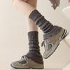 Herbst Winter Damen Beinwärmer Einfarbig Lolita Gestrickte Lange Fußabdeckung Vielseitige Häkeln Haufen Socken Stiefelstulpen