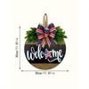 1piece Independence Day Decoration Hello Door Number Wreath Hanging Decoration Front Door Number Pendant American Celebration Wall Hanging Decoration