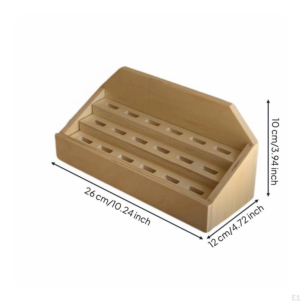 Wooden Tiered Band Stand Compact Design Organizer for Shop Counter