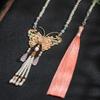 Fringed Vintage Necklace Tassel Bead Chains Chinese Style Necklace  Chinese Wedding