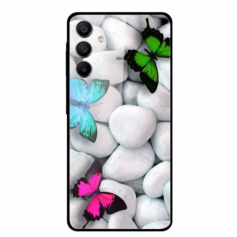 Tempered Glass Case for Samsung Galaxy A16 5G Back Cover Hard Case for SamsungA16 Phone Case Fundas Cool Protective Cute Bumper