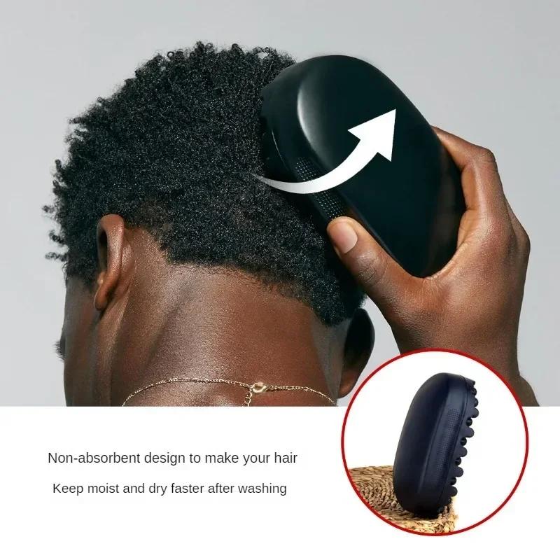 Portable Hair Curling Sponge Brush for Men - Professional Barbers Styling Tool for Hair Curling