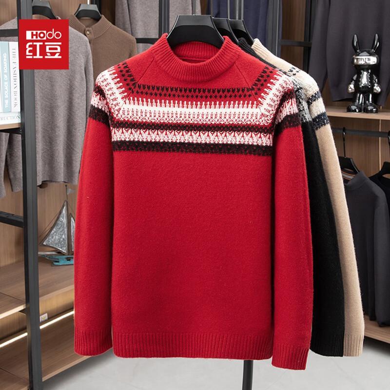 

Hodo Men s Thick Round Neck Wool Sweater M