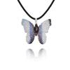 Cute Colorful Butterfly Necklace For Women Girls Natural Real Leaf Cut Butterflies Shape Aesthetic Rope Pendant Necklace Jewelry