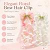 Sheer Ribbon Hair Bow Clip Flower Vine Tassels Ribbon Hair Clip Fashion Bow Hair Clip  Gifts