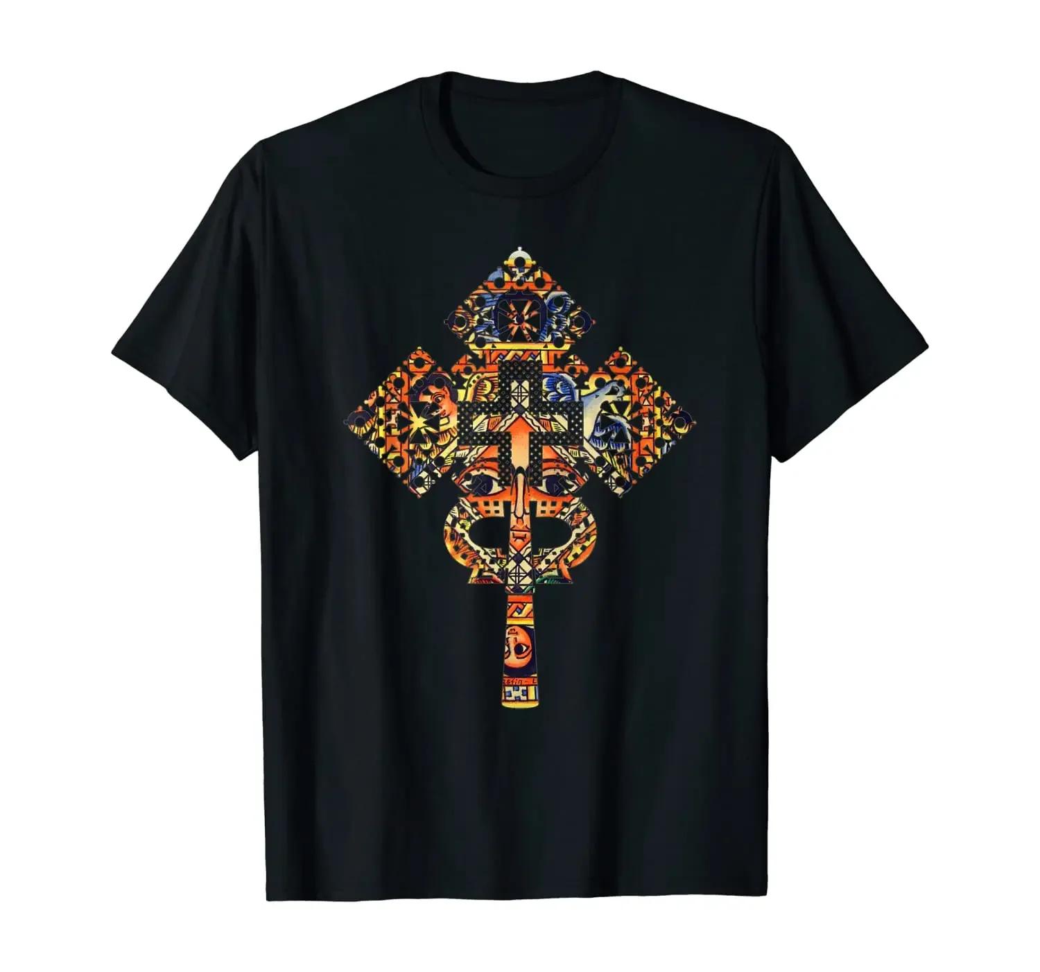 

Ethiopian Christian Art Christ In Glory Cross T-Shirt 100% Cotton O-Neck Summer Short Sleeve Casual Mens T-shirt Size S-3XL -... 5XL різнокольоровий