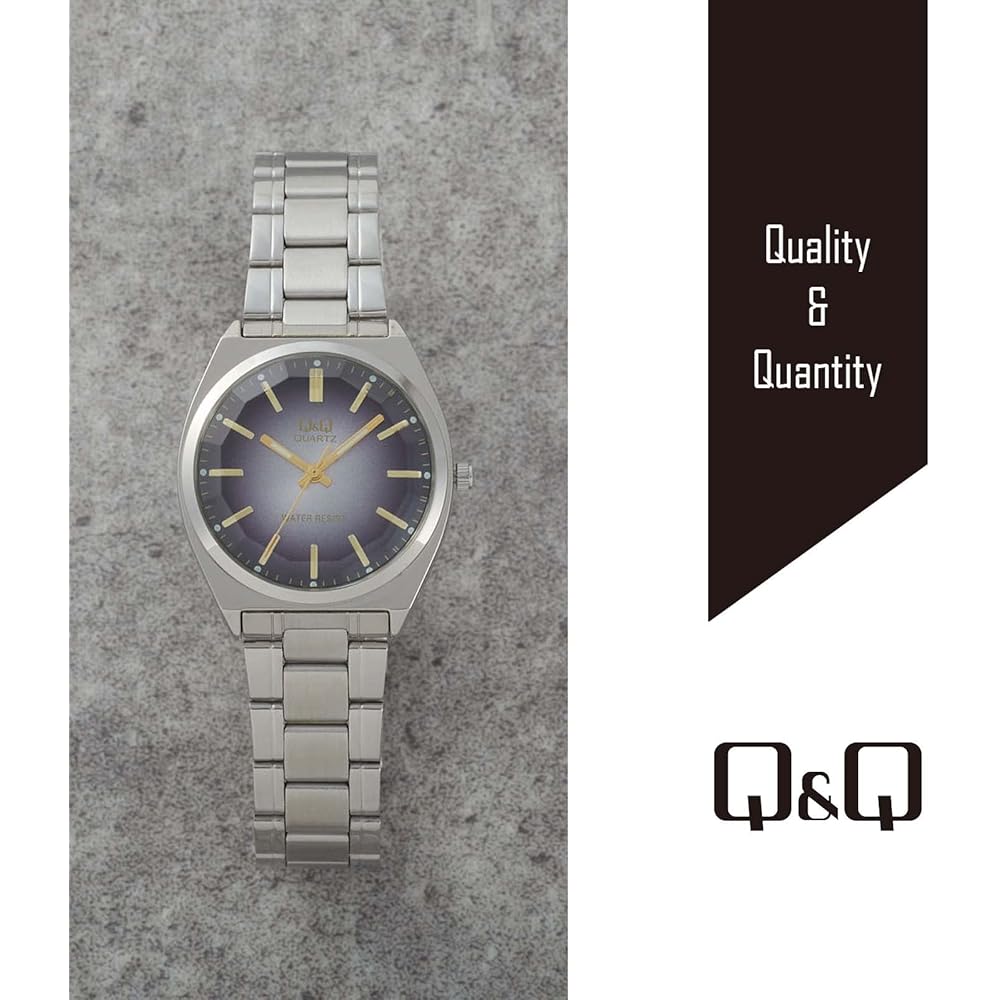 Citizen Q&Q Analog Waterproof Watch Metal Band QB78-202 Men's Black