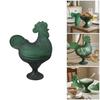 Glass Rooster Sculpture Candy Jar Dish With Lid Multifunctional Covered Bowl Dessert Plate Easter Farmhouse Decors Gift