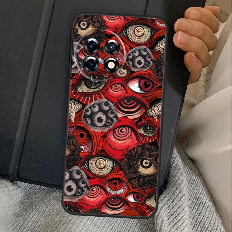Scary Face Eyes Case For OnePlus 15 13 12 11 13R 13T 10T 10R 12R OnePlus Nord 5 CE 2 3 4 Lite N20 N30 Cover