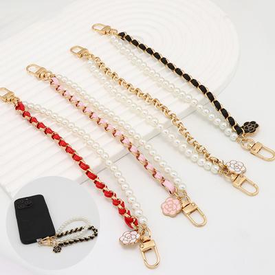 1pc Universal Telefon Charme Armband Kette Lederband Seil Anhänger Metall Anti-verloren