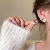 Retro Hong Kong Style Opal Stone Ear Studs Niche Design Classy Earrings 2025 New Arrival Best Selling Refined Wild Earrings
