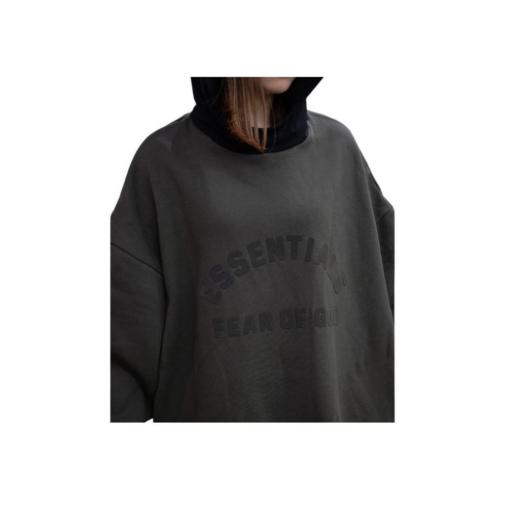Fear of God Essentials Nylon Fleece Hettegenser Blekk/Jet Black Herre Topper 202SP244310F