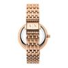 Armani Exchange Three Hand Rose Gold Tone Stainless Steel Watch