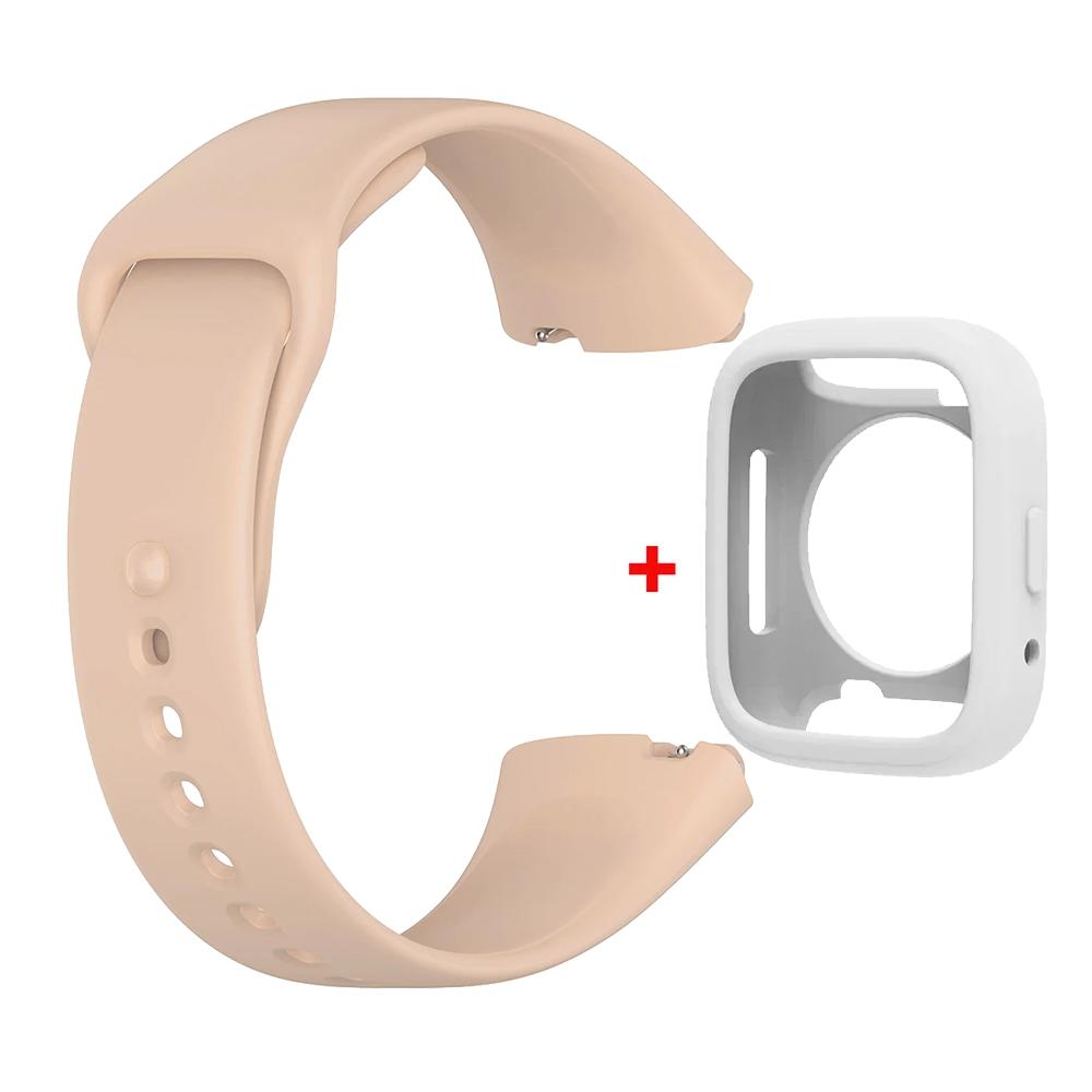 Silicone Strap For Redmi Watch 3 Active/Lite Bracelet Watchband + Protective Case Shell