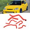 6 Pcs   Coolant Hose Silicone Coolant Transfer Tube Kit for     EK EG B16A B18C B20B 1992 to 2000