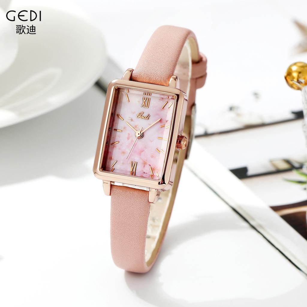 Fashion square exquisite student quartz watch women's high-end watch