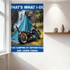 That's What I Do I Go Camping By Motorcycle Vintage Metal Tin Sign Outdoor Waterfall Camp Bike Art Plaque for Home Man Cave Wall