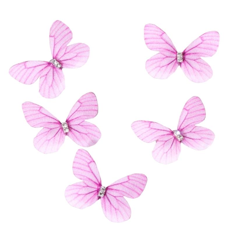 Pack Of 5 Butterfly Hair Clip For Women Girl Hair Accessories Side Barrettes For Parties Proms School Event Wear