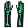 Geisterfest Skelett Kostüm Zubehör Skelett-Print Kniehohe Socken Und Lange Handschuhe Leuchtendes Muster Halloween Set