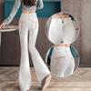 Damen Jeans Weiß mit Po-Lifting und Micro-Flare, mit Spitzen-Schleife - Frühling/Herbst 2026 Schlanke Passform, Hüftbetonender Stil