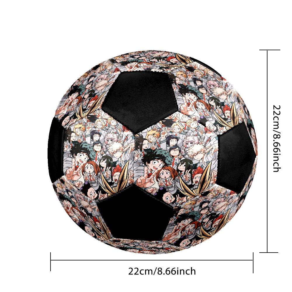 Soccer Ball Colorful Machine Stitched PVC Size 5 Team Training Competition Ready Durable High-Bounce Cool Sports Gift