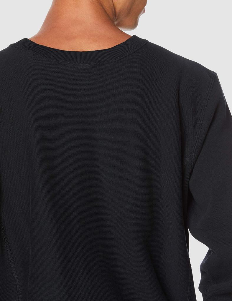Champion Long Sleeve Reverse Weave Crew Neck Size M Men's Fleece-Lined Sweatshirt, 11.5oz, Black, (C3-W004)