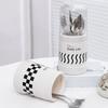 Seau à baguettes anti-poussière Porte-ustensiles avec drainage Organisateur pour baguettes, cuillères et fourchettes