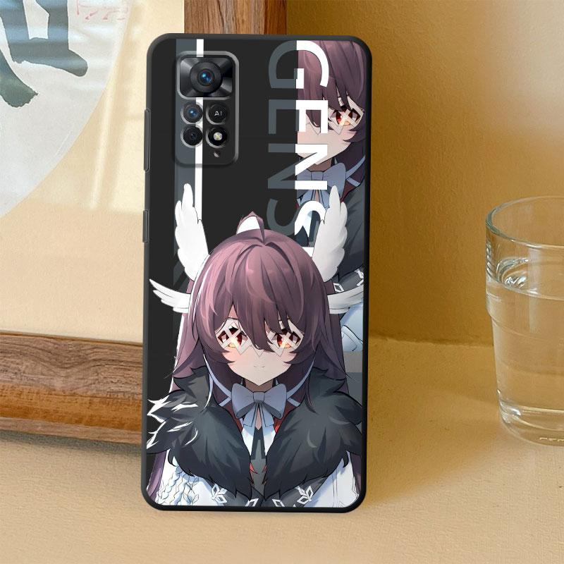 Schwarze weiche Bumper Hülle für Samsung Galaxy S23 5g S21 S20 S22 Note 20 Ultra 10 Plus 8 9 Genshion Impact Tartaglia Anime Cover