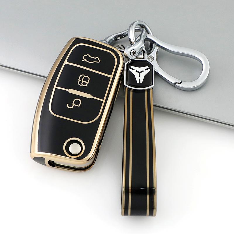 Fashion Tpu Keyless Car Flip Key Case Cover Shell Fob For Ford Escape Falcon C-Max Fiesta Focus 2 Ecosport Kugua Accessories
