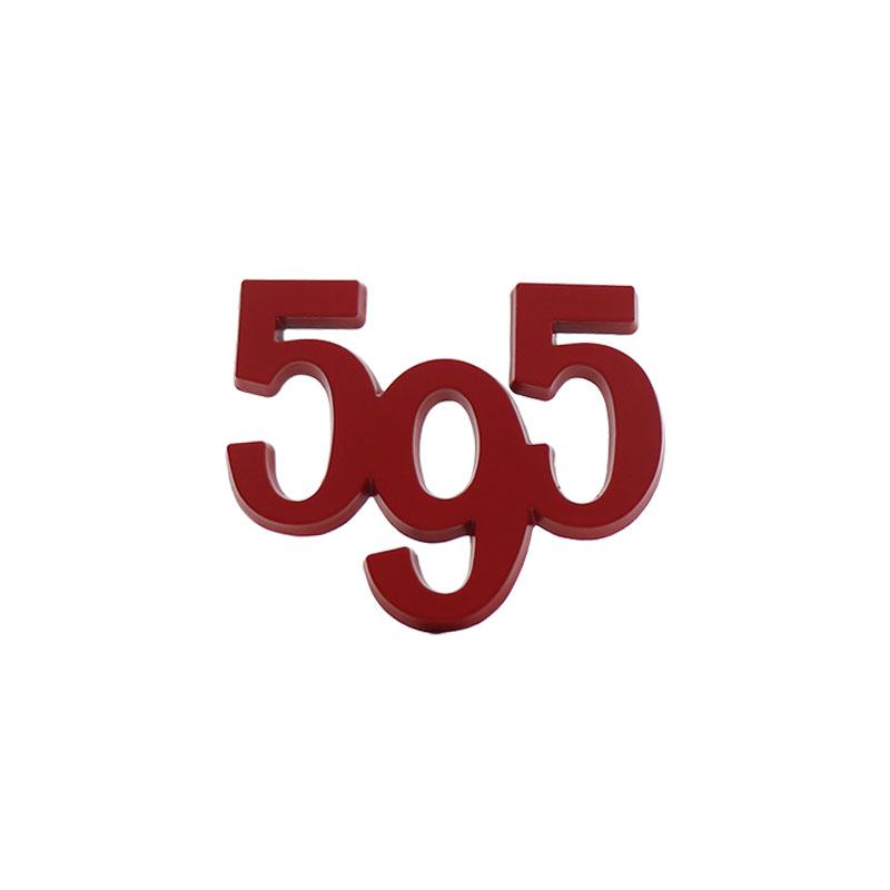 

3D Premium 595 for 124 125 130 131 Punto 500 600 Abarth Italy car Fender trunk Rear Bonnet Decal Emblem Badge Sticker Accessories 595-red