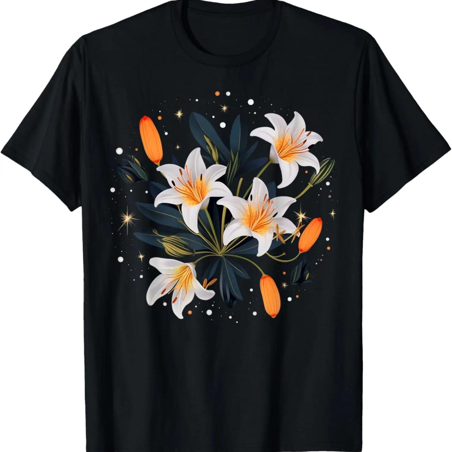 

Bouquet of Lilies on Lily flowers T-Shirt XXXXXL чёрный